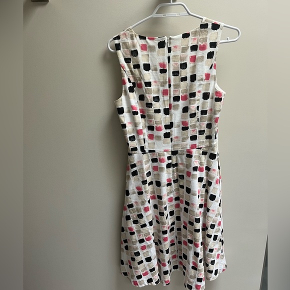 Multicolour midi dress. Pink, cream and black. - Picture 2 of 3